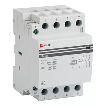 Контактор модульный EKF PROxima (km-3-32-40) 230-400 В 32 А тип AC 4Р