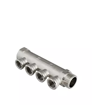 Коллектор Valtec 1 ВР(г) х 4 выхода 1/2 ВР(г) х 1 НР(ш) (VTc.550.N.0604)