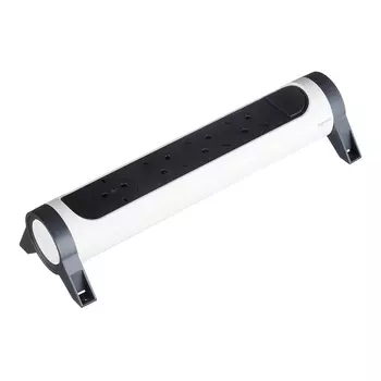Колодка электрическая 4 розетки Legrand 16 А 230 В 3,68 кВт с кнопкой бело-черная (694544)
