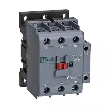 Контактор модульный Dekraft КМ-102 (22009DEK) 220-230 В 80 А тип AC 1НО+1НЗ