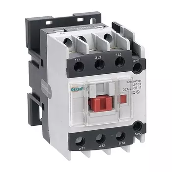 Контактор модульный Dekraft КМ-103 (22123DEK) 220-230 В 32 А тип AC 1НО+1НЗ