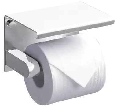 Держатель туалетной бумаги Rush Edge ED77141 White с полкой для телефона, белый