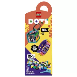 Конструктор Lego DOTS Браслет и бирка для сумки «Неоновый тигр»