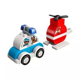 Конструктор Lego Duplo Мой первый пожарный вертолет и полицейский автомобиль