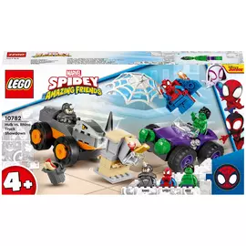 Конструктор Lego Spidey and his Amazing Friends Схватка Халка и Носорога на грузовиках