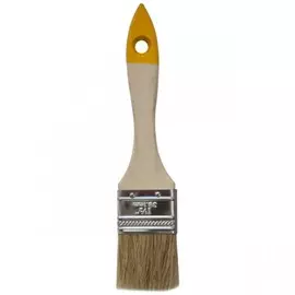 кисть плоская хобби 1,5" белый korvus 0101915