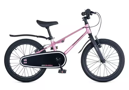 Детский велосипед Maxiscoo Shark Sport 18, год 2025, цвет Розовый