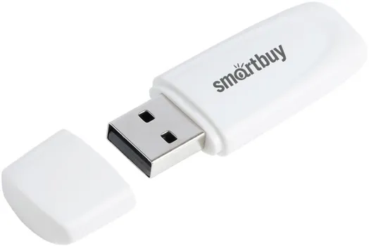 Накопитель USB 2.0 16GB SmartBuy SB016GB2SCW Scout белый