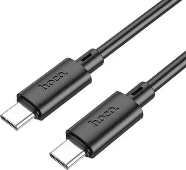 Кабель USB Type-C(m)-USB Type-C(m), быстрая зарядка, 3А, Power Delivery 60 Вт, 1 м, черный, HOCO Gratified X88 (6931474783363)