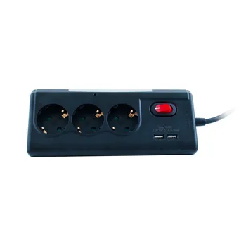Сетевой фильтр Старт S 3x1 ZDV 2USB-- 12, 3-розетки, 2xUSB, 1.5 м, черный (00-00000045)