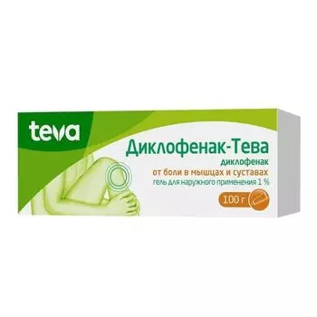 Диклофенак-Тева гель для наружного применения 1% 100г