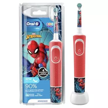 Детская электрическая зубная щетка Oral-B/Орал-Би от 3 лет Spiderman