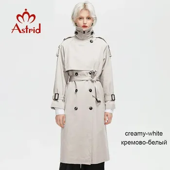 Astrid 2024, осенний длинный женский плащ, женская ветровка, двубортная верхняя одежда с поясом, пальто, женская куртка, одежда DS-7275 M верблюд