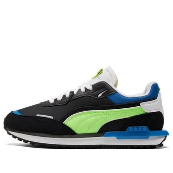Кроссовки city rider 'electric - black green glare' Puma, черный