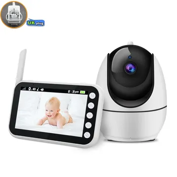 Беспроводная видеоняня ABM200 4,5-дюймовый IPS-экран 720P HD Аудиокамера с панорамированием, наклоном и масштабированием с режимом VOX, запись колыбельных ночного видения EU Plug
