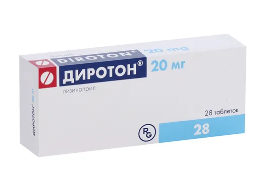 Диротон 20 мг, 28 шт, таблетки (Д)