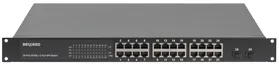 Коммутатор Beward ST-02402HP неуправляемый, 24 порта 10/100/1000 Мбит/с (все с поддержкой High PoE) + 2 порта 1000 Мбит/с SFP, PoE бюджет 380 Вт