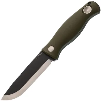 Туристический нож Kizer Polaris, сталь 1095, рукоять G10, зеленый/черный