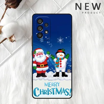 Christmas Santa Claus Case For Samsung Galaxy A52 A12 A51 A53 A33 A71 A32 A31 A21 A01 A11 A22 Black TPU Phone Shell Samsung A03