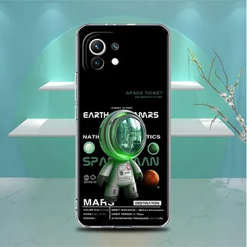 Роскошный прозрачный чехол с астронавтом для Xiaomi Mi Poco X3 NFC M3 Pro F3 F1 11 Lite 12 Note 10 11T 9T, прозрачный чехол для телефона Redmi Note 9S