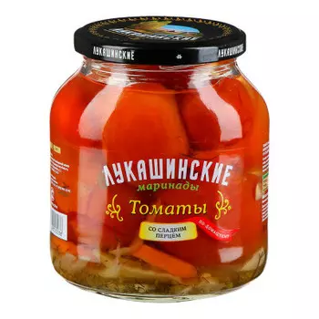 Томаты лукашинские 670 г маринованные с луком и сладким перцем