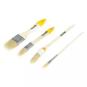 Набор кистей Sparta, 4 шт, плоские 3/4", 1/5", круглые №1,№2 (19, 5 мм)