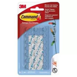 Набор клипс Command прозр. для гирлянд 100 г., 20 шт.в УП прозр.пол.,17026clr