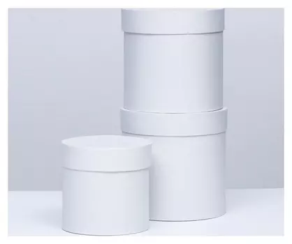 Набор коробок 3в1 "Белый", 15 х 15, 18 х 18, 19 х 19 см
