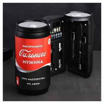 Набор инструментов в банке «Инструменты сильного мужика», 13 предметов