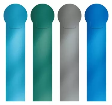 Набор из 4 пластиковых закладок Erichkrause Matt Ice Metallic