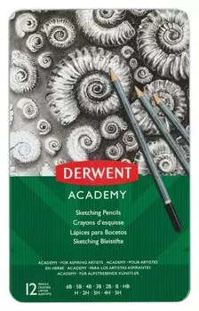 Набор карандашей черногр. Derwent Academy Sketching Tin 12шт 5h-6b мет кор