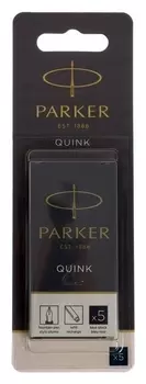 Набор картриджей 5шт для перьевой ручки Parker Cartridge Quink, син темные, блистер 1950404