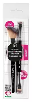 Набор кистей 2 шт для макияжа лица и глаз Contour &amp; Two-Sided Eteshadow Brush BS-06
