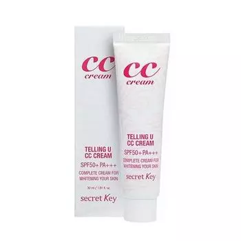 Сс крем для лица осветляющий Telling u cc cream spf50+ pa+++ secret Key 30мл