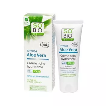 SO BIO etic этик Питательный увлажняющий дневной крем 24 часа "АЛОЭ ВЕРА", 50 мл