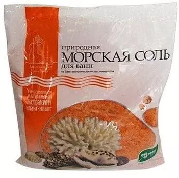 Соль для ванн морская с экстрактом иланг-иланг ГринПром 1000г