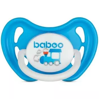 Соска-пустышка латексная круглая Tansport 0 мес+BABOO