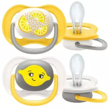 Соска-пустышка силиконовая ортодонтическая с футляром 6-18 мес. Ultra Air Philips Avent 2шт (SCF080/18)