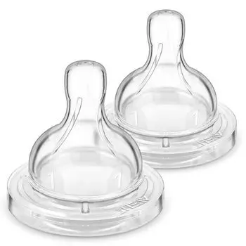Соска силиконовая медленный поток с 0 мес. Anti-colic Philips Avent 2шт (SCY761/02)