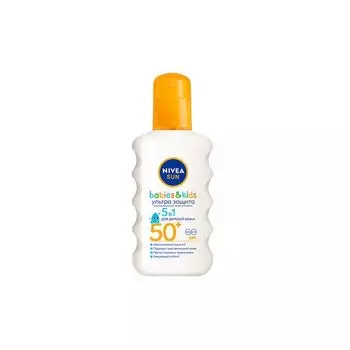 Спрей солнцезащитный Ультра защита SPF50+ Kids Sun Nivea/Нивея фл. 200мл (85847)