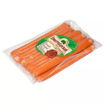 Сосиски нежные ц/о в/у 280г газ.среда дмитрогорский продукт
