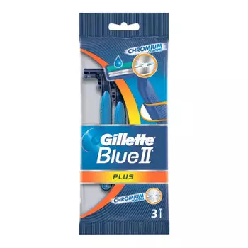 Станок Gillette Blue II Plus 3шт муж одноразовый
