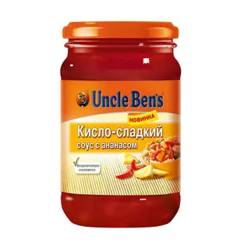 Соус анкл бенс 210 г кисло-сладкий с ананасами ст/б