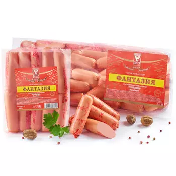 Сосиски фантазия мгс мясной продукт губкин