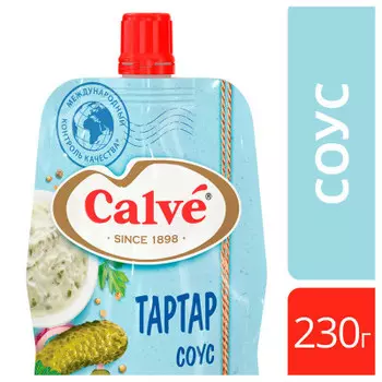 Соус кальве 230 г тартар для рыбы дой-пак