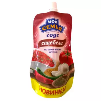 Соус моя семья 240г томатный сацебели дой-пак