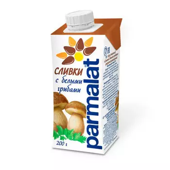 Соус сливочный пармалат 200г 23% с белыми грибами