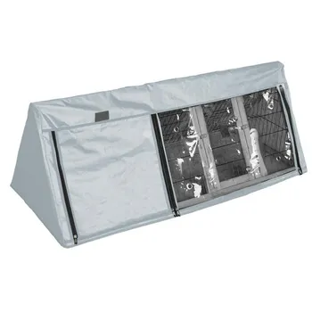 210D Oxford Fabric Triangle Bunny Hutch Cover Waterproof Rabbit Crate Cover UV Resistant Windproof Small Animal Cage Dust Cover
