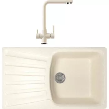 Кухонная мойка и смеситель Mixline ML-GM20 бежевая 328