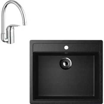 Кухонная мойка и смеситель Ulgran U-104 Grohe Euroeco (U-104-308, 32752000)